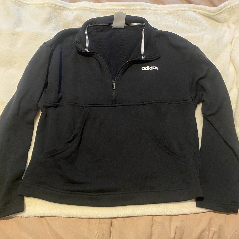 Black Adidas Cropped Zip up